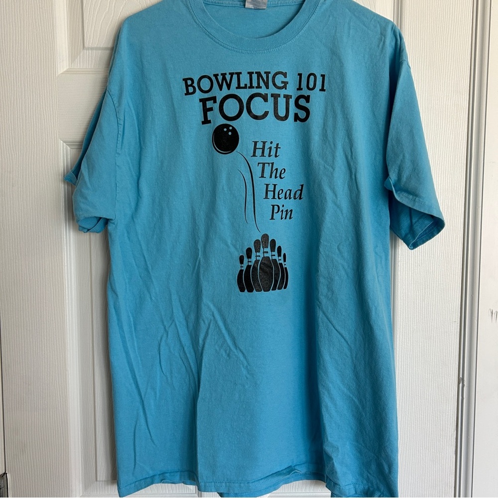 Bowling 101 Focus‎ Blue T-Shirt, Size XL